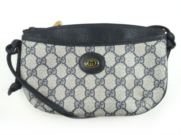 ♪GUCCI グッチ PVC×レザー オールドグッチ GGプラス ショルダー 