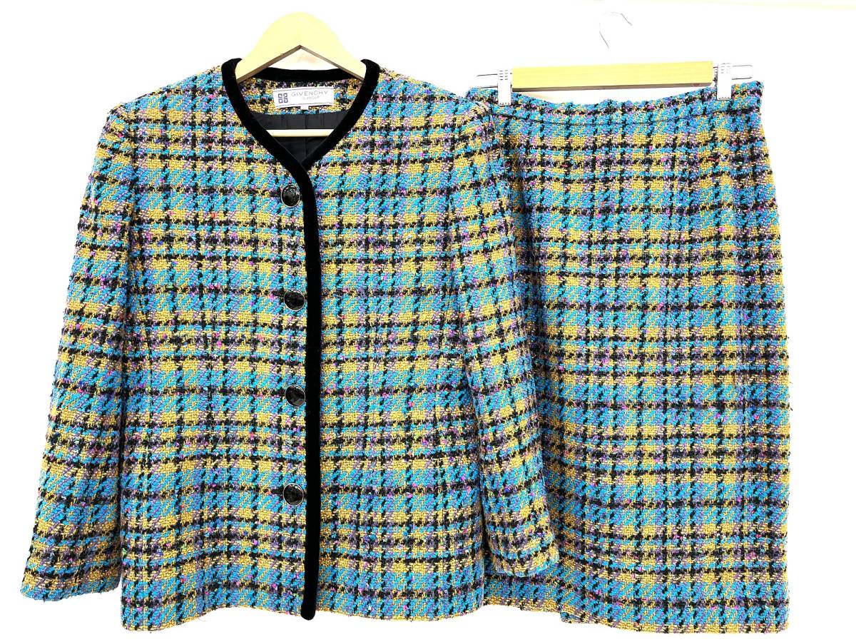 GIVENCHY - 【未使用品/タグ付】GIVENCHYジバンシィ ツイード ノーカラー ジャケット GIVENCHY ノーカラージャケット | 未使用品⁄タグ付GIVENCHYジバンシィ