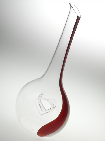 定番，新品 N681 RIEDEL リーデル クリスタル 色付 大型 デキャンタ カラフェ ③ レッド＆ホワイト 36cm(クリスタルガラス)｜売買されたオークション情報、yahooの商品情報をアーカイブ公開 - オークファン クリスタルガラス