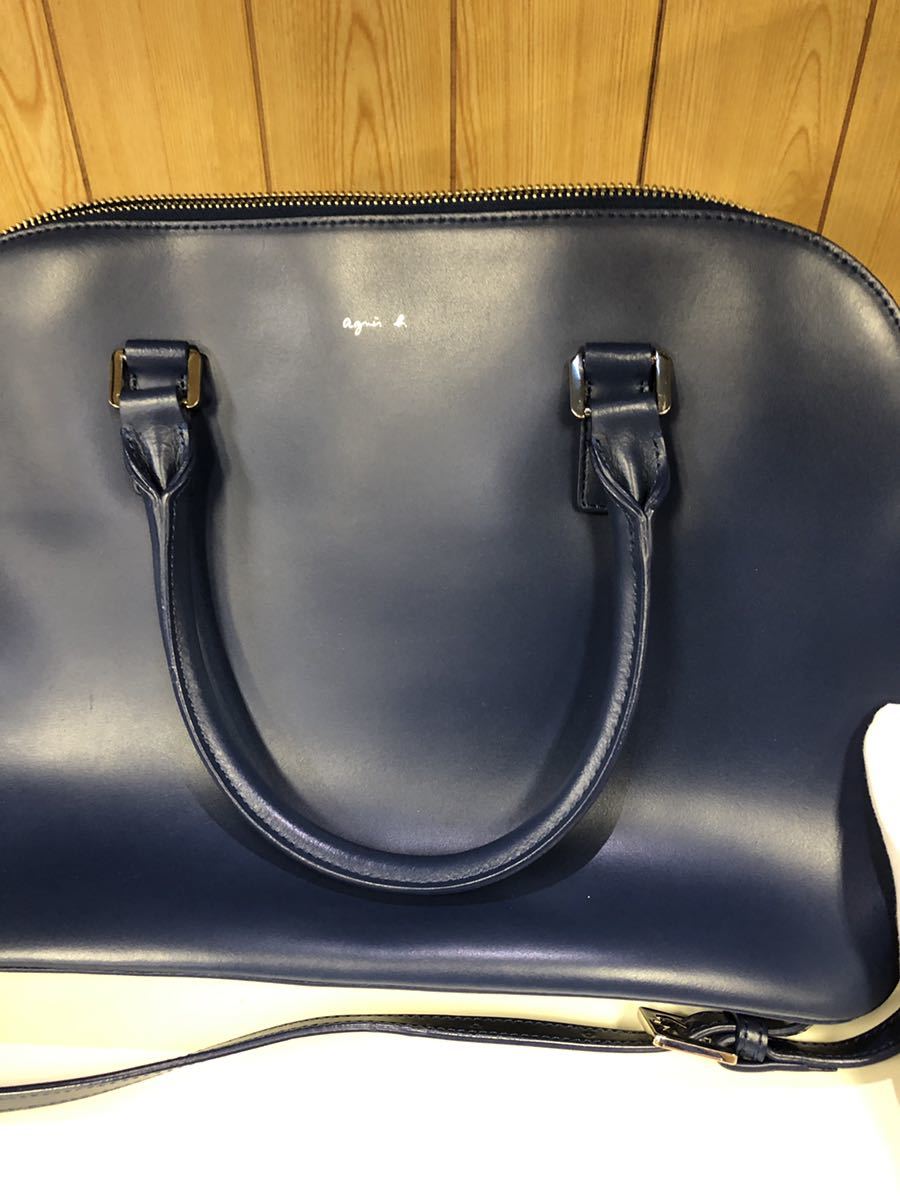 アニエス・ベー　Agnes.b トートバッグ ショルダーバック　2way 紺　ネイビー　美品　レディースバック　女性　ファッション