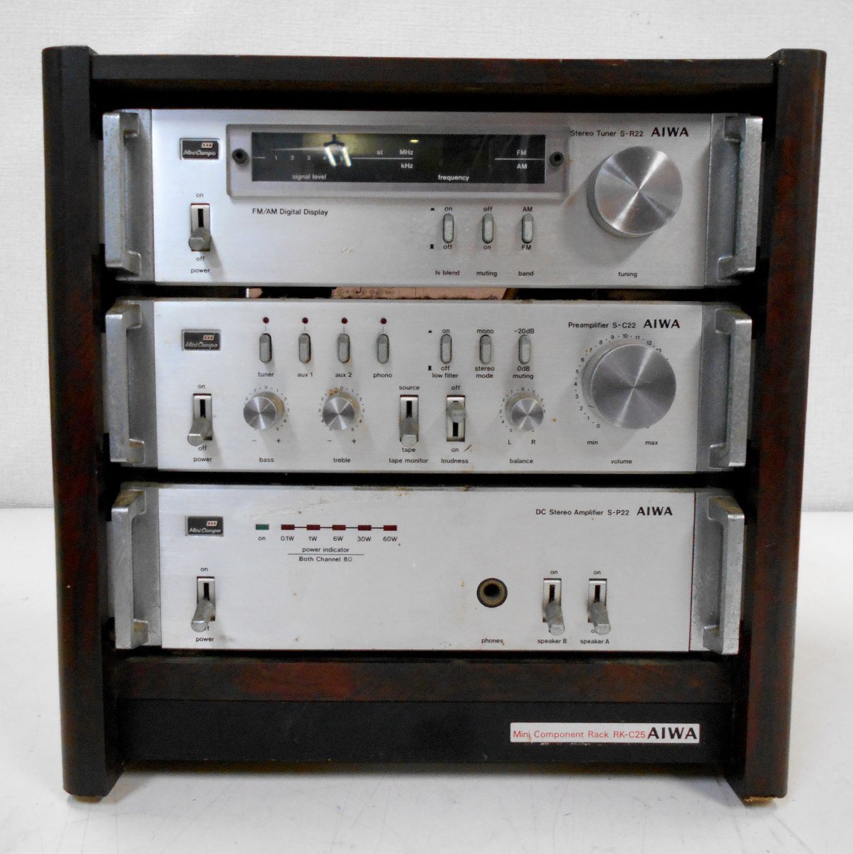 AIWA S-P22 ジャンク 中古AIWA 小型ステレオパワーアンプ S-P22 BTL可