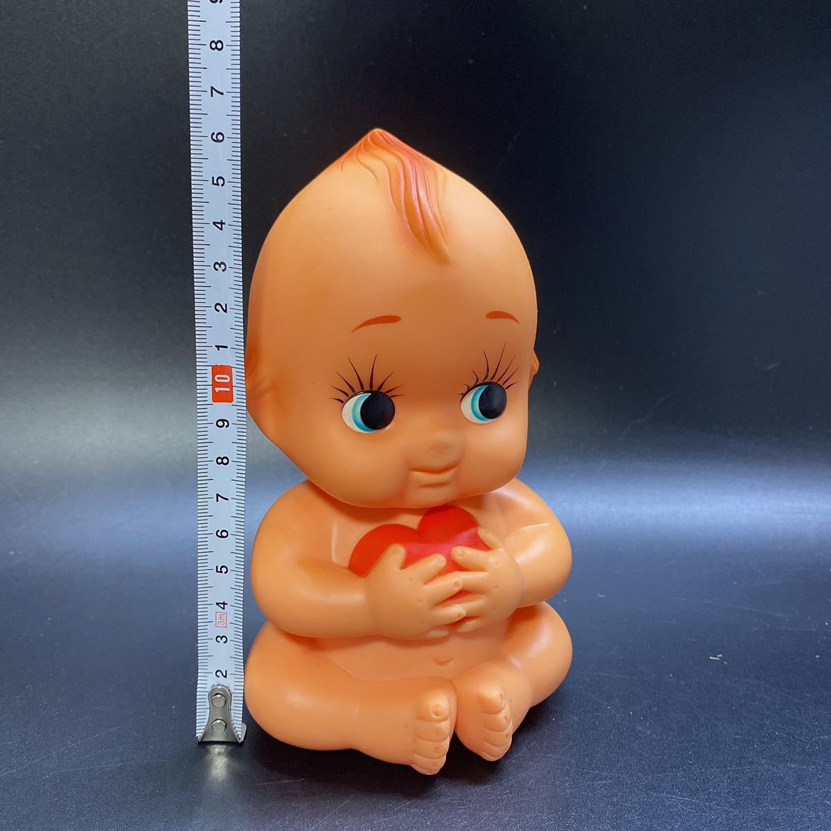 キューピー 人形 ソフビ 貯金箱 ハート抱え 赤羽 ハート 約17cm 希少
