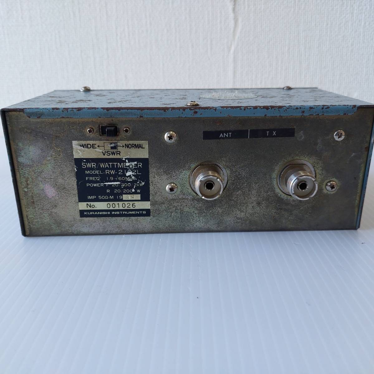 クラニシ製 SWR/パワー計 RW-2102L 1.9 60Mhz 品 ジャンク NASA