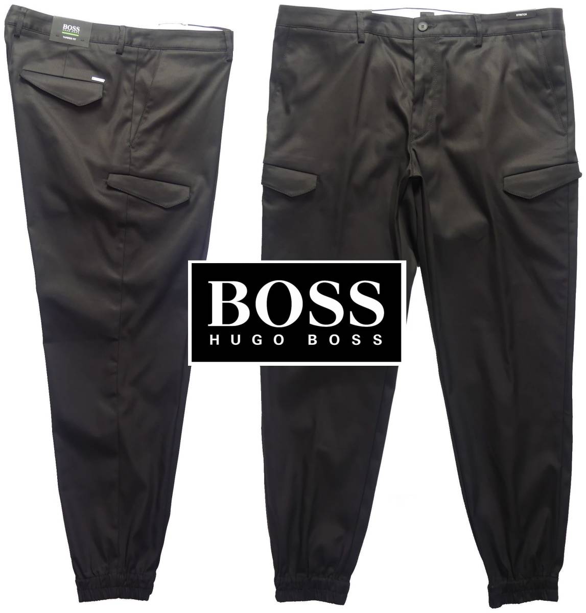 爆買い，人気 秋冬春43 000円 HUGO BOSSヒューゴ ボス スニーカーと相性抜群のジョガースタイル黒6ポケットパンツ 52＝36インチ相当(XLサイズ以上)｜売買されたオークション情報、yahooの商品情報をアーカイブ XLサイズ以上