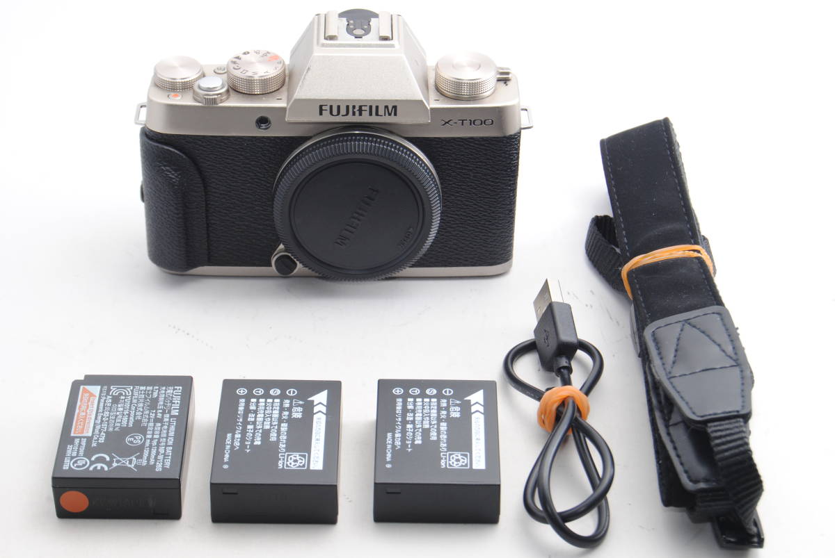 FUJIFILM ミラーレス一眼 X-T100シャンパンゴールド FUJIFILM X-T100 X 