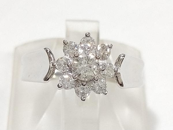 【新品仕上済み】 【鑑別書付き】 Pt900（総5.9g） ＃10 天然 ダイヤ 0.52ct リング 指輪