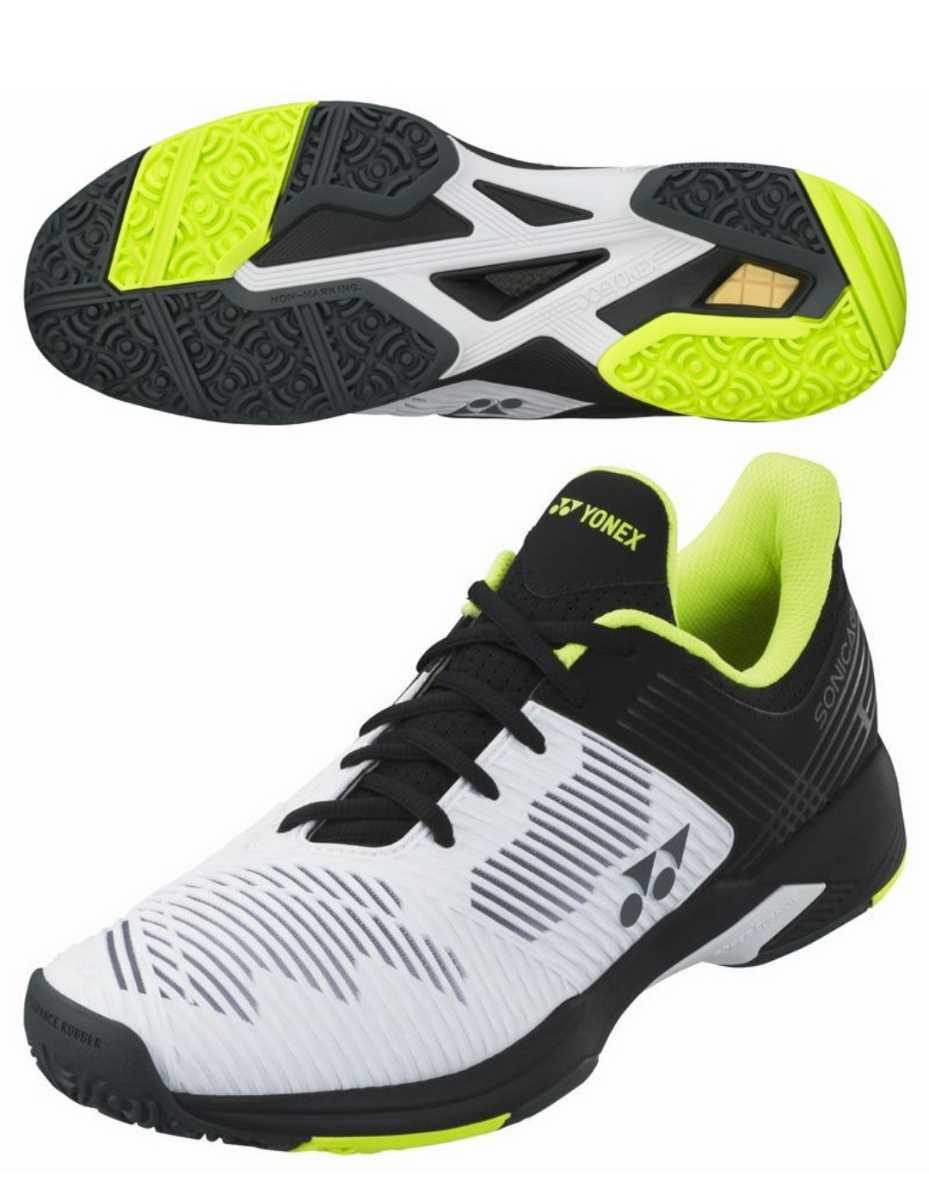 ヨネックス テニスシューズ 24.5cm SHTS2MGC ホワイト/ライムイエロー