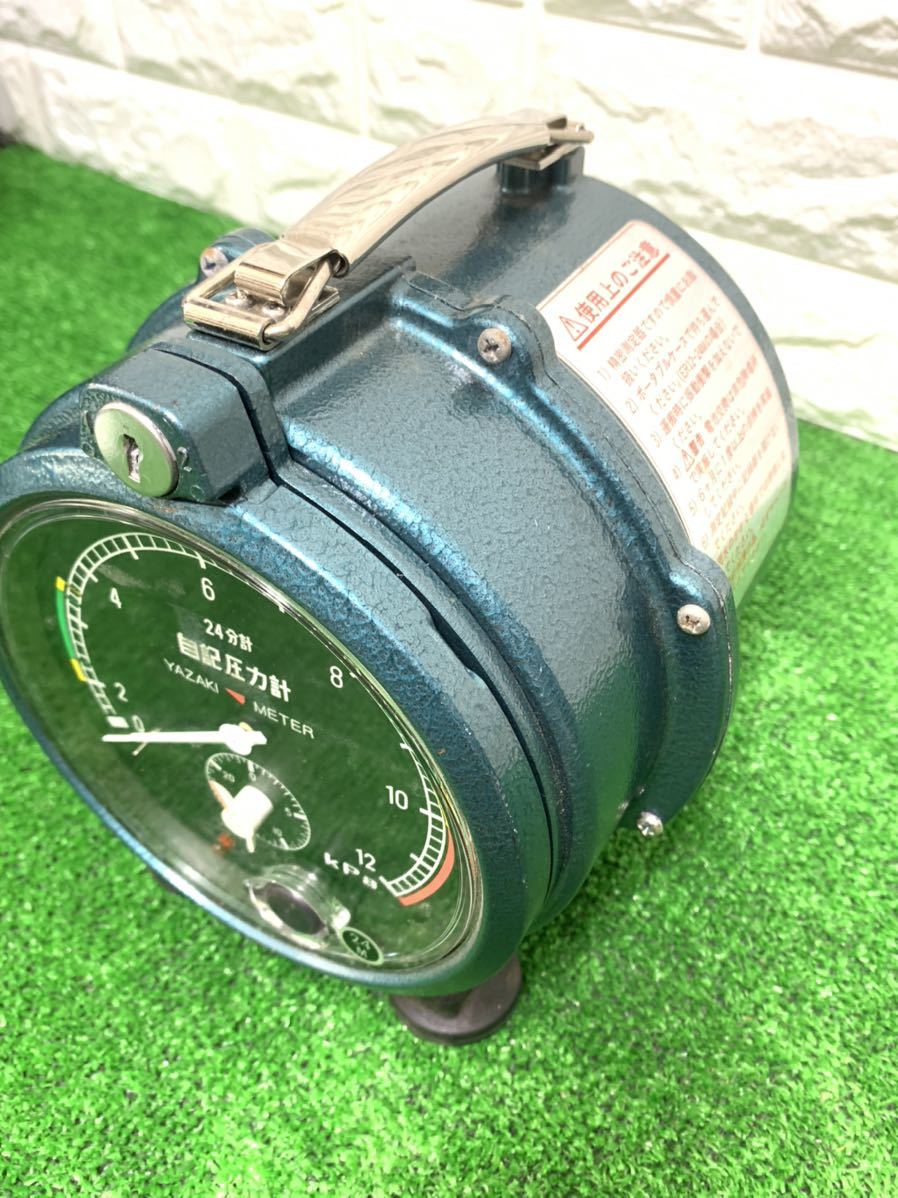 1円 YAZAKI 機械式 自記圧力計 ER12-24M 24分計 気密検査 精密 1円 YAZAKI 機械式 自記圧力計 ER12-24M 24分計 気密検査 精密