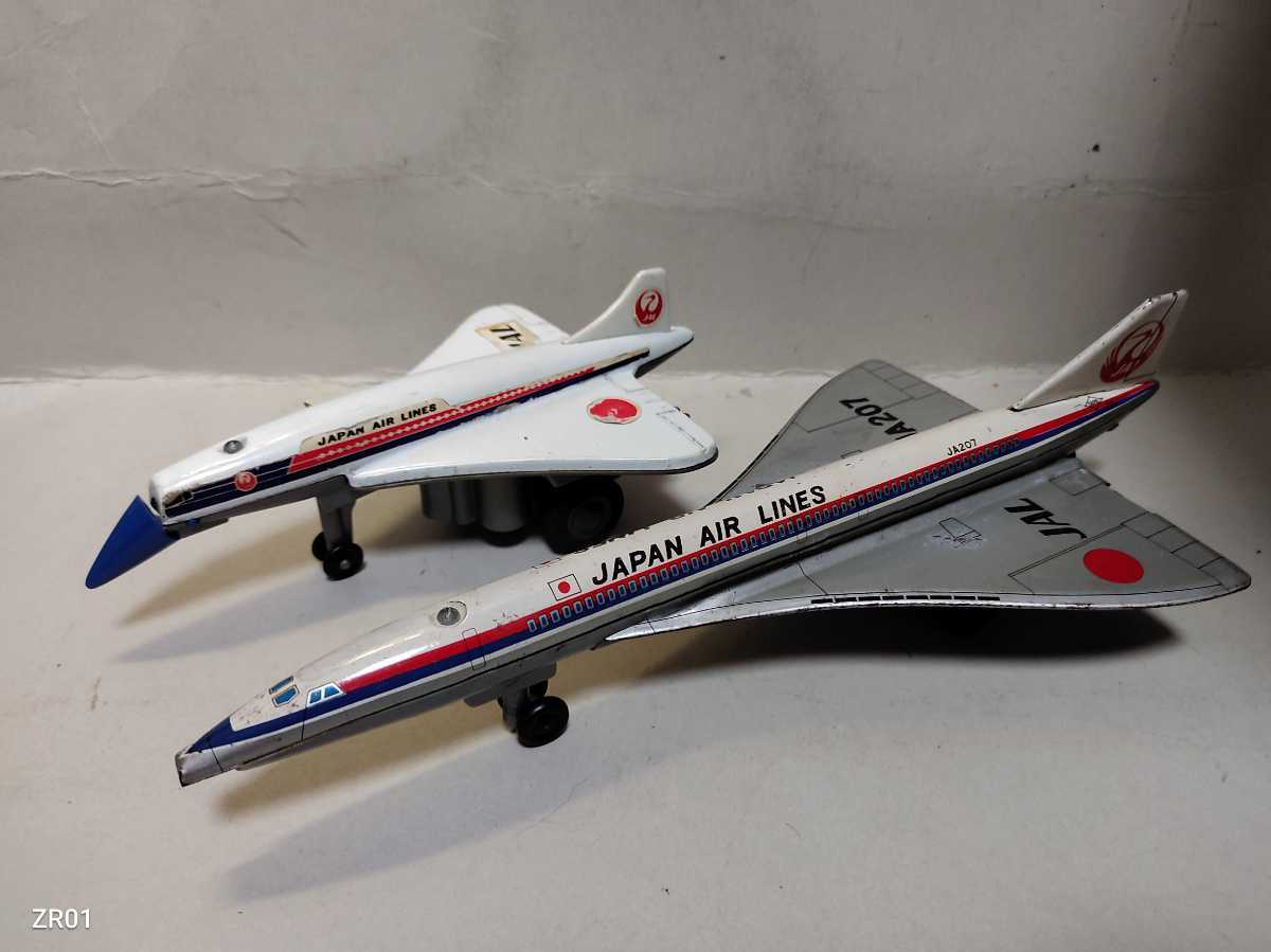 値下☆ブリキ飛行機 JAL JA207 コンコルド 1960-1970年代当時物 値下