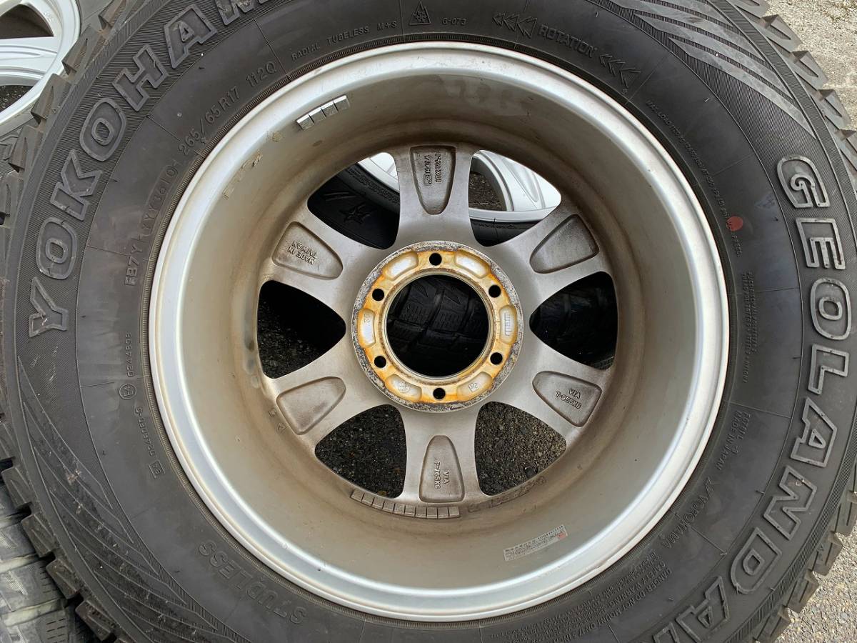 B4956) weds KEELER 17インチアルミホイール 7.5J 30 139.7 タイヤ265 
