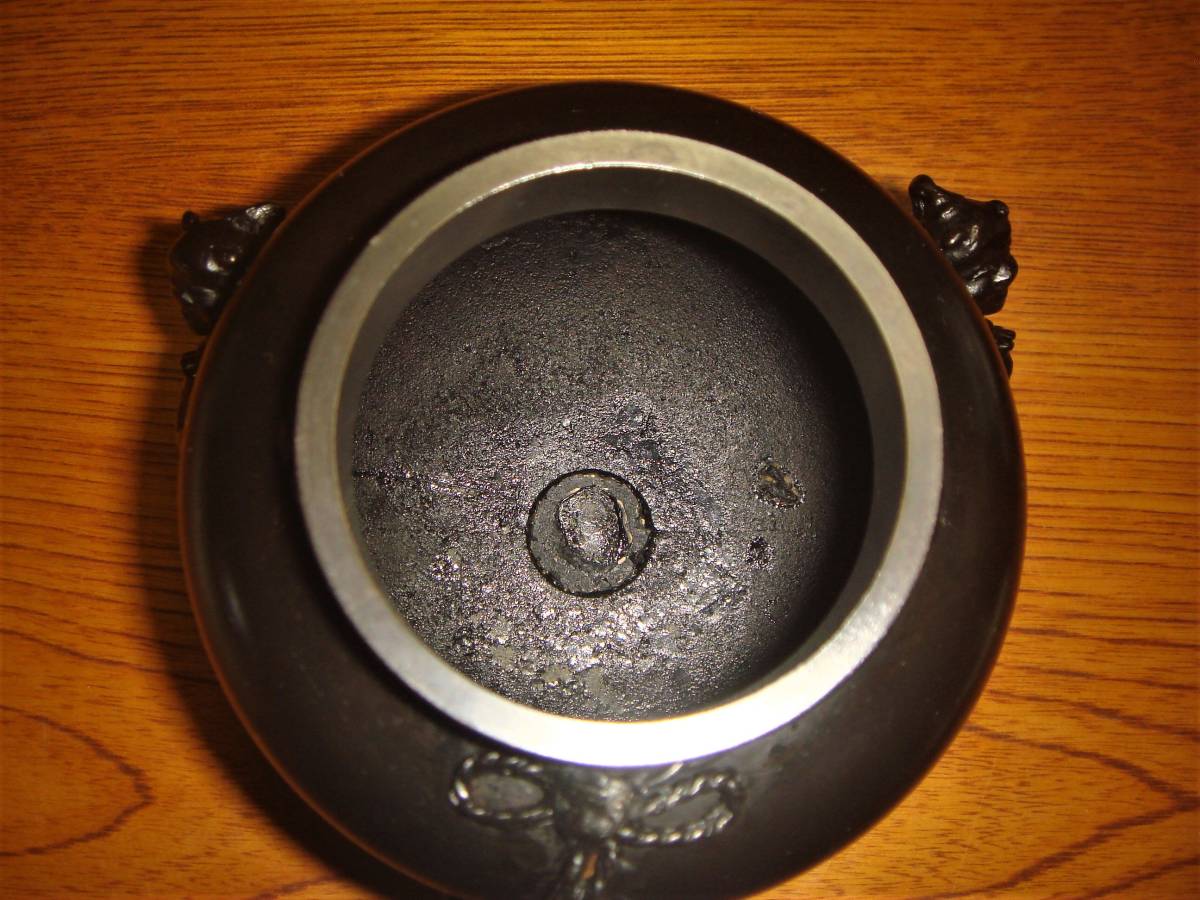 ★ 白峰在銘 青銅製 唐子三足香炉 ★_7