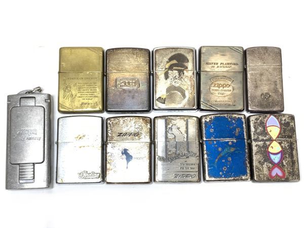 ZIPPO ジッポー ライター 10点まとめてセット 灰皿付 美人 浮世絵 