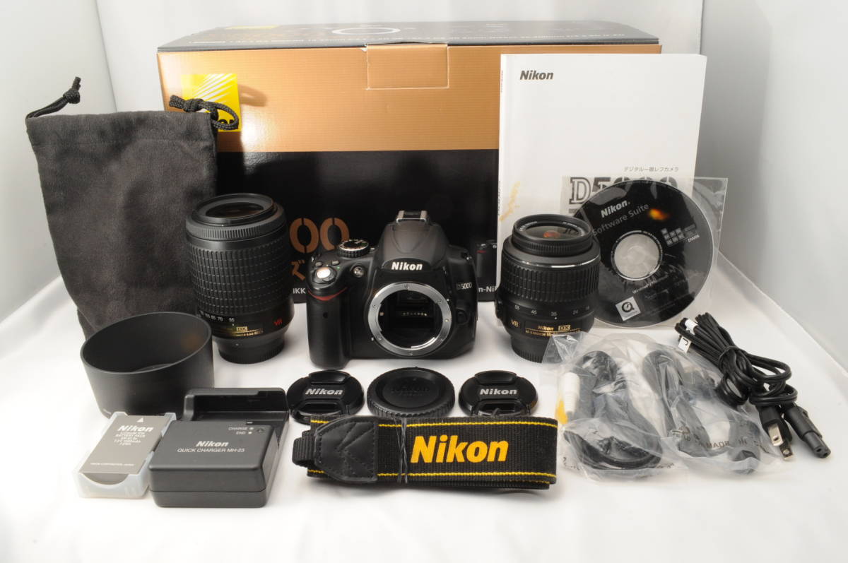 D5000 Nikon ダブルズームキット Reflex Single-Lens ダブルレンズ 