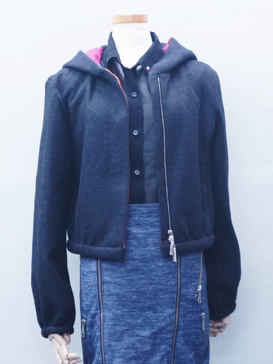 美品☆LOUIS VUITTON ルイ・ヴィトン カシミヤ ウール フード付き 