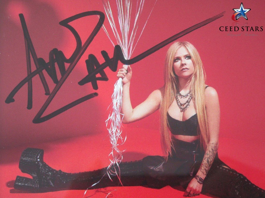 アヴリル・ラヴィーン直筆サイン入り2Lサイズ写真‥ アヴリル・ラヴィーン直筆サイン入り2Lサイズ写真‥Avril Lavigne…