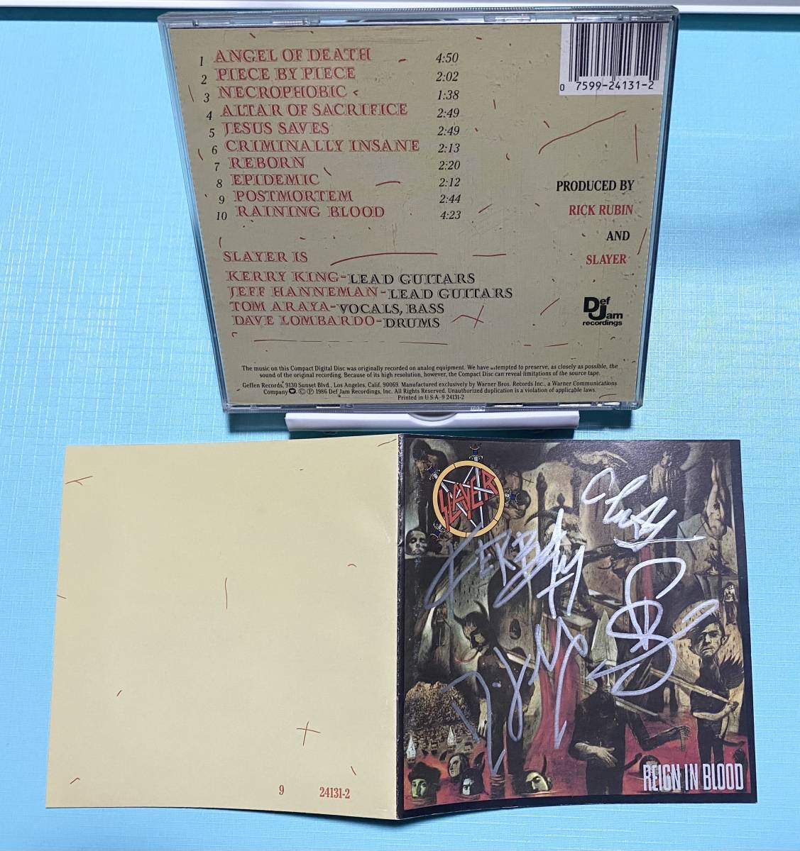 送料無料，定番 スレイヤー Slayer 直筆サイン入りCD アイアンメイデン ジューダスプリースト メガデス メタリカ パンテラ オジーオズボーン ヴェノム(一般)｜売買されたオークション情報、yahooの商品情報を 一般