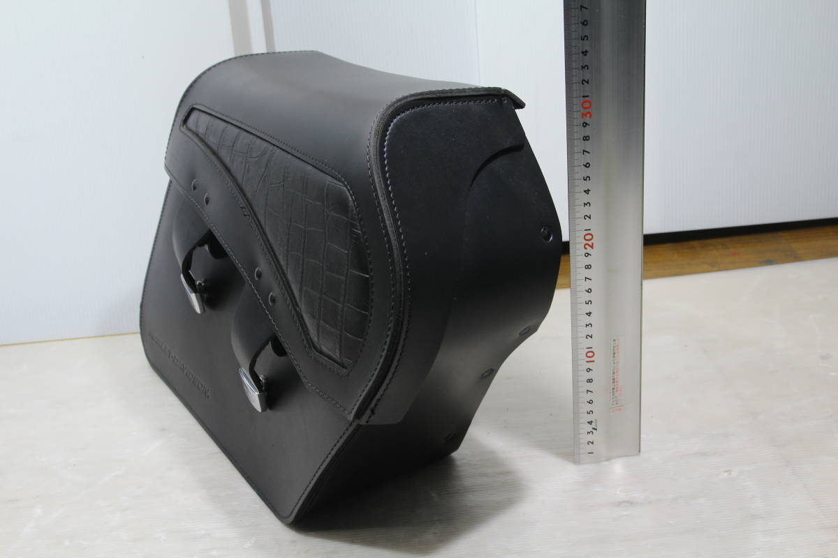 中古 ハーレーダビッドソン純正 デタッチャブルレザーサドルバッグ