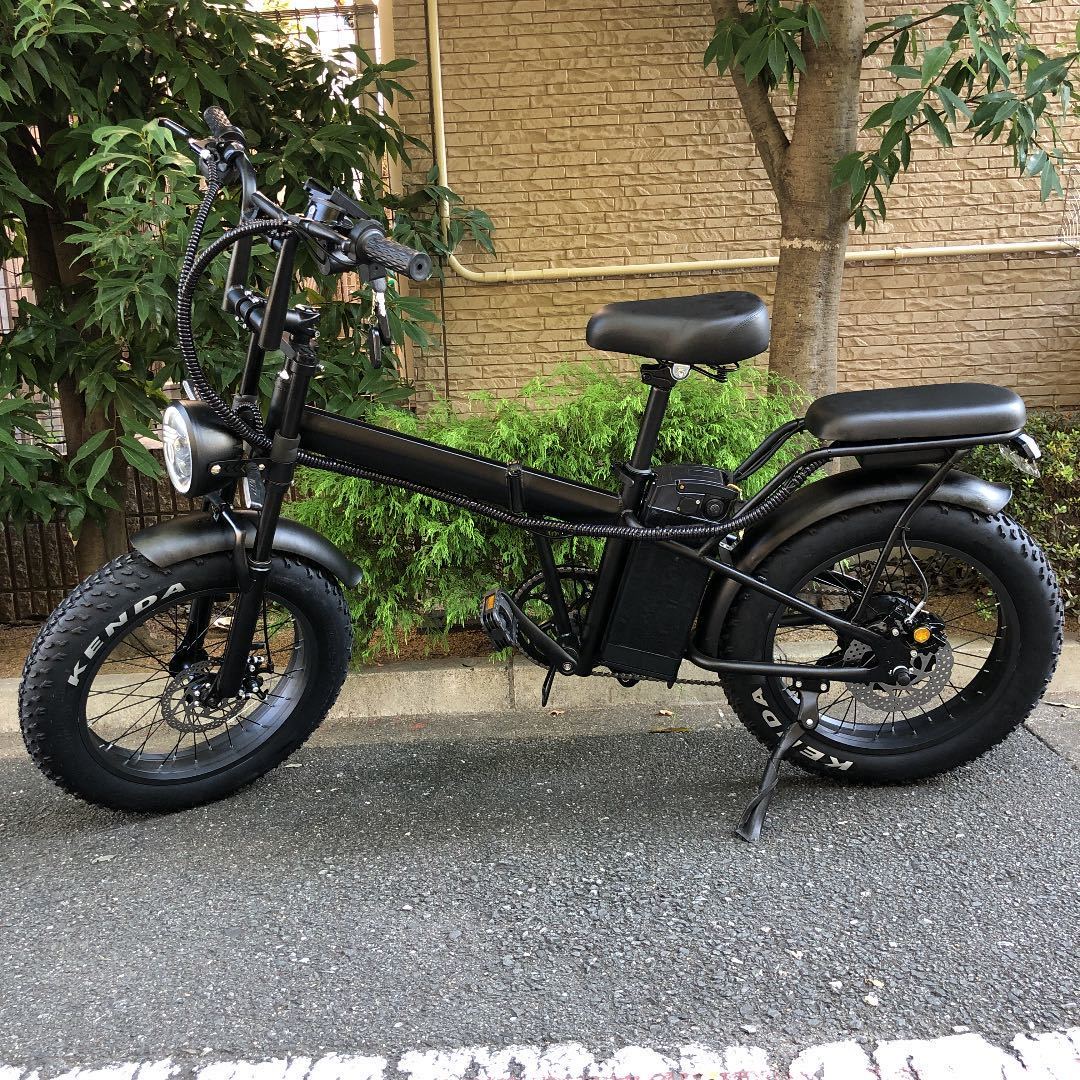 爆速　MAX50 超速い　フル電動自転車　アクセル付き　キーレス　防犯タイヤロック機能　後輪油圧式ブレーキ　20インチ極太タイヤ