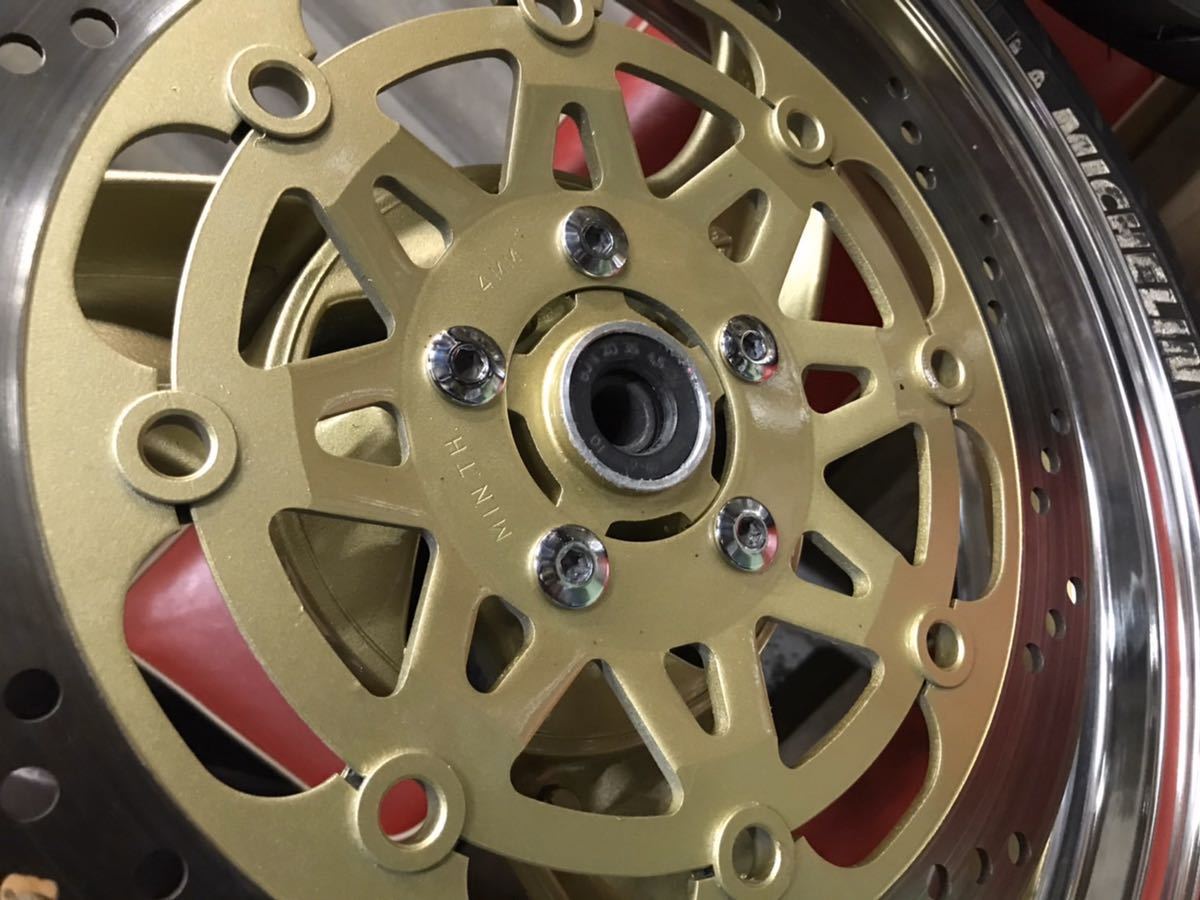 kawasaki バリオス 前後ホイール ディスクローター タイヤセット 鏡面