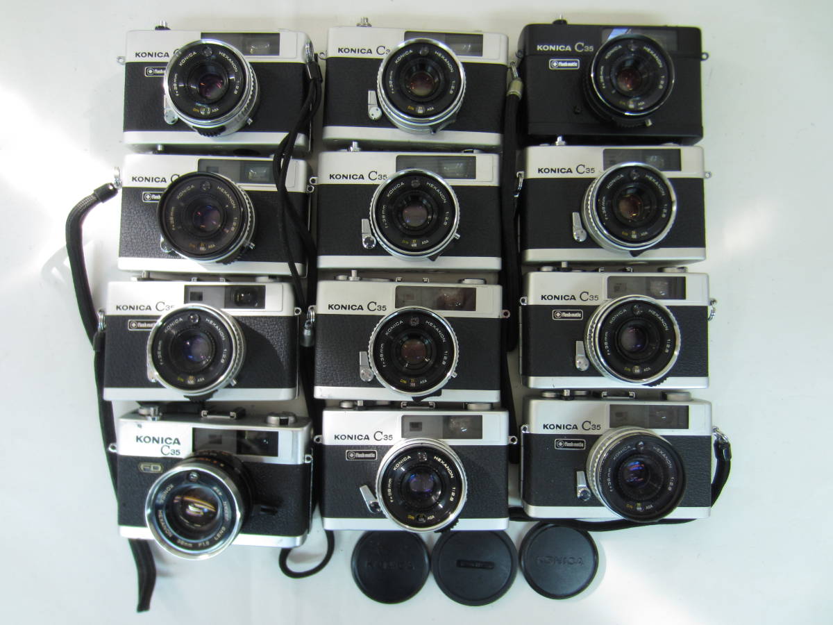 2430)ジャンクフィルムカメラ KONICAコニカ C35 FD Flachmatic等まとめ