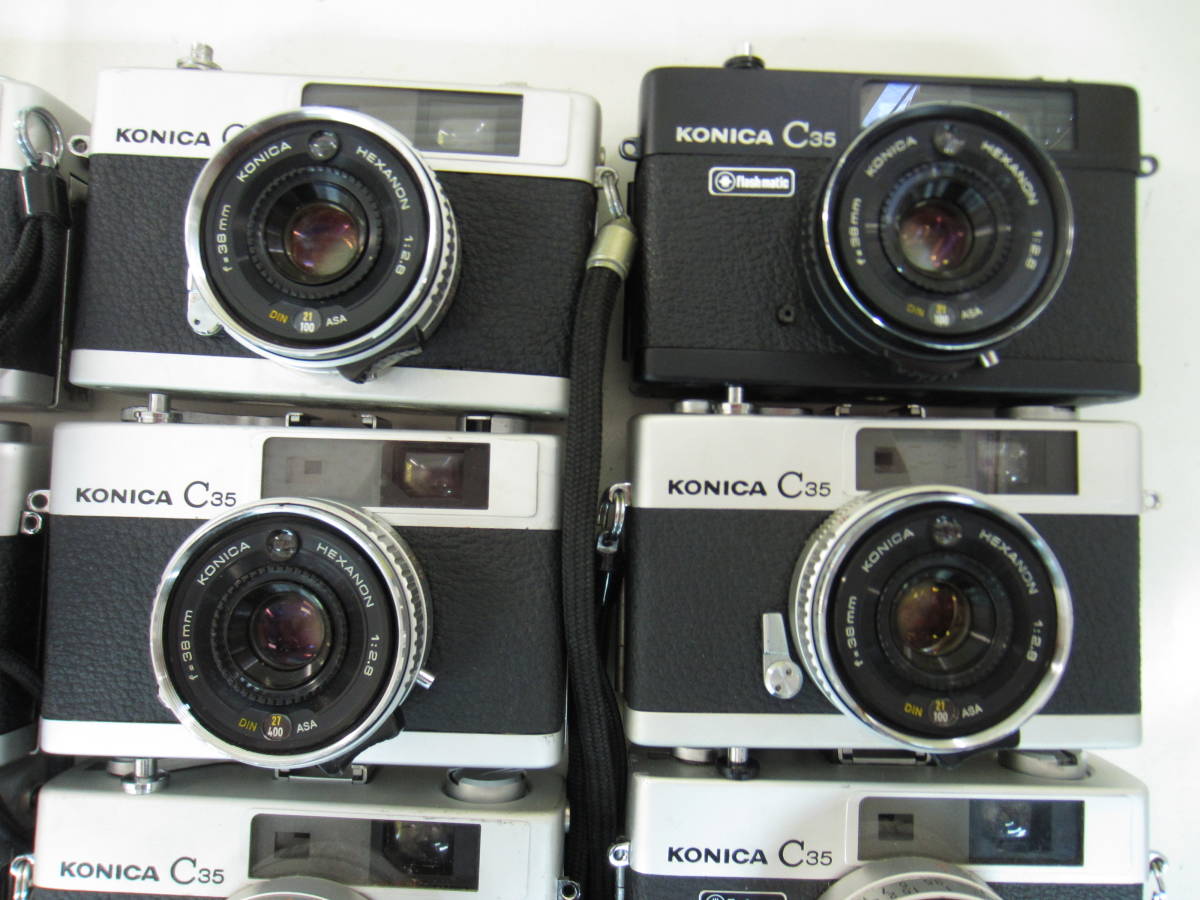2430)ジャンクフィルムカメラ KONICAコニカ C35 FD Flachmatic等まとめ