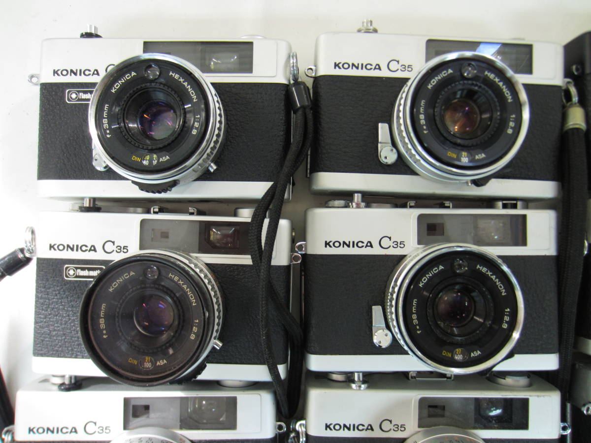 (2430)ジャンクフィルムカメラ KONICAコニカ C35 FD Flachmatic等まとめて大量セット12点 動作未確認 同梱不可 コニカ Konica コンパクトフィルムカメラ 人気のカメラ！ &frasl; LENS