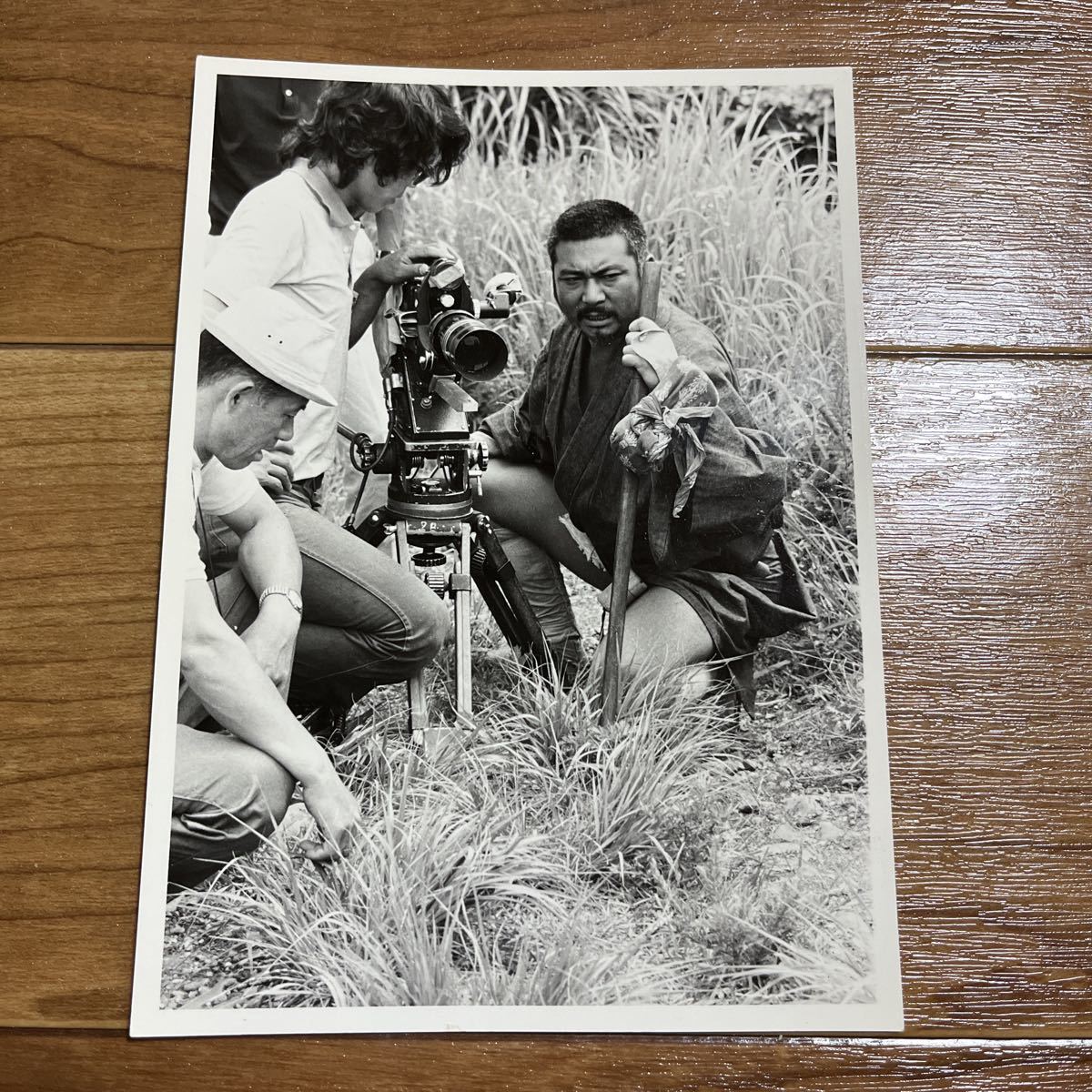 勝新太郎！写真！-「座頭市」撮影現場-6点 11.3×15.6cm