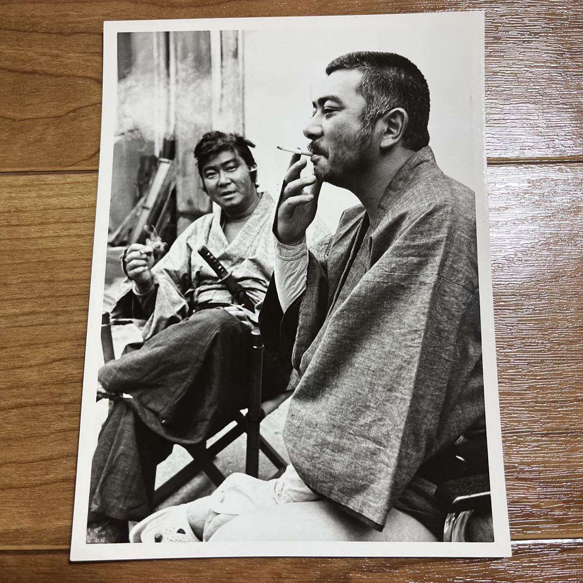 勝新太郎！写真！-「座頭市」撮影現場-6点 11.3×15.6cm