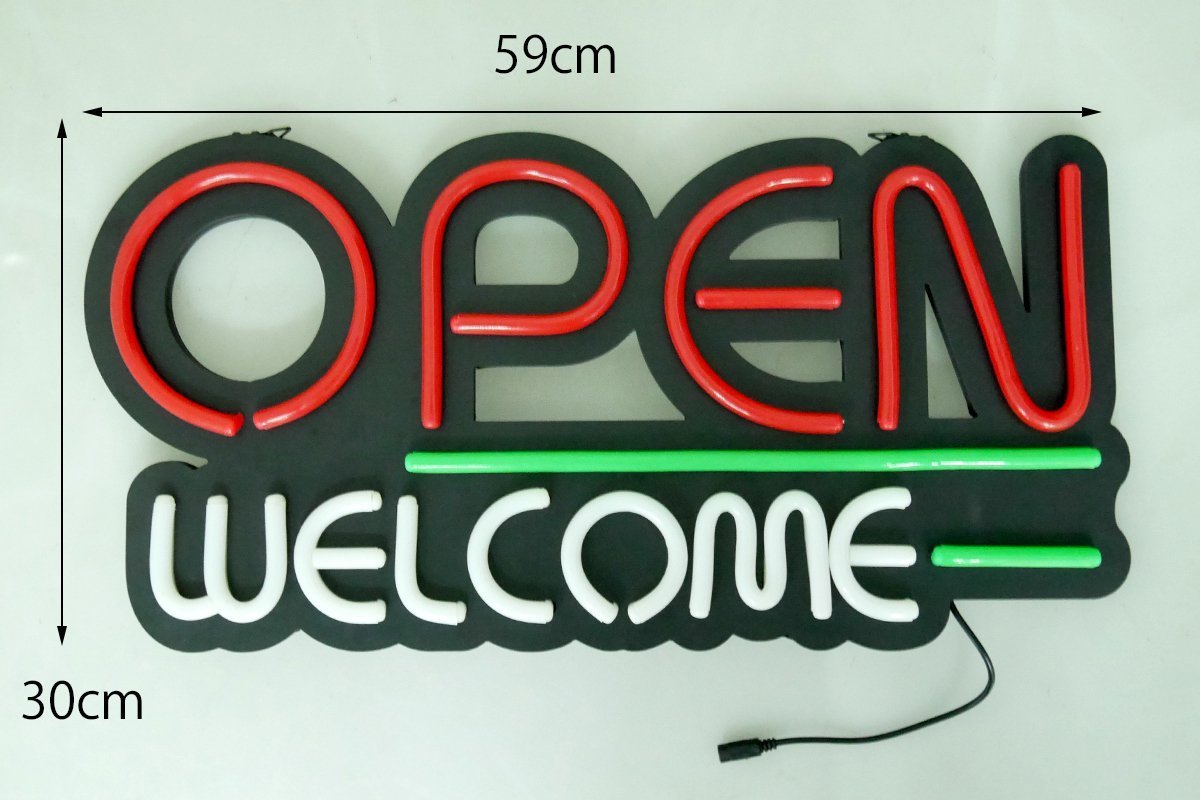 LED看板 OPEN 四角 オープン | ネオンサイン 店舗看板 ネオン管