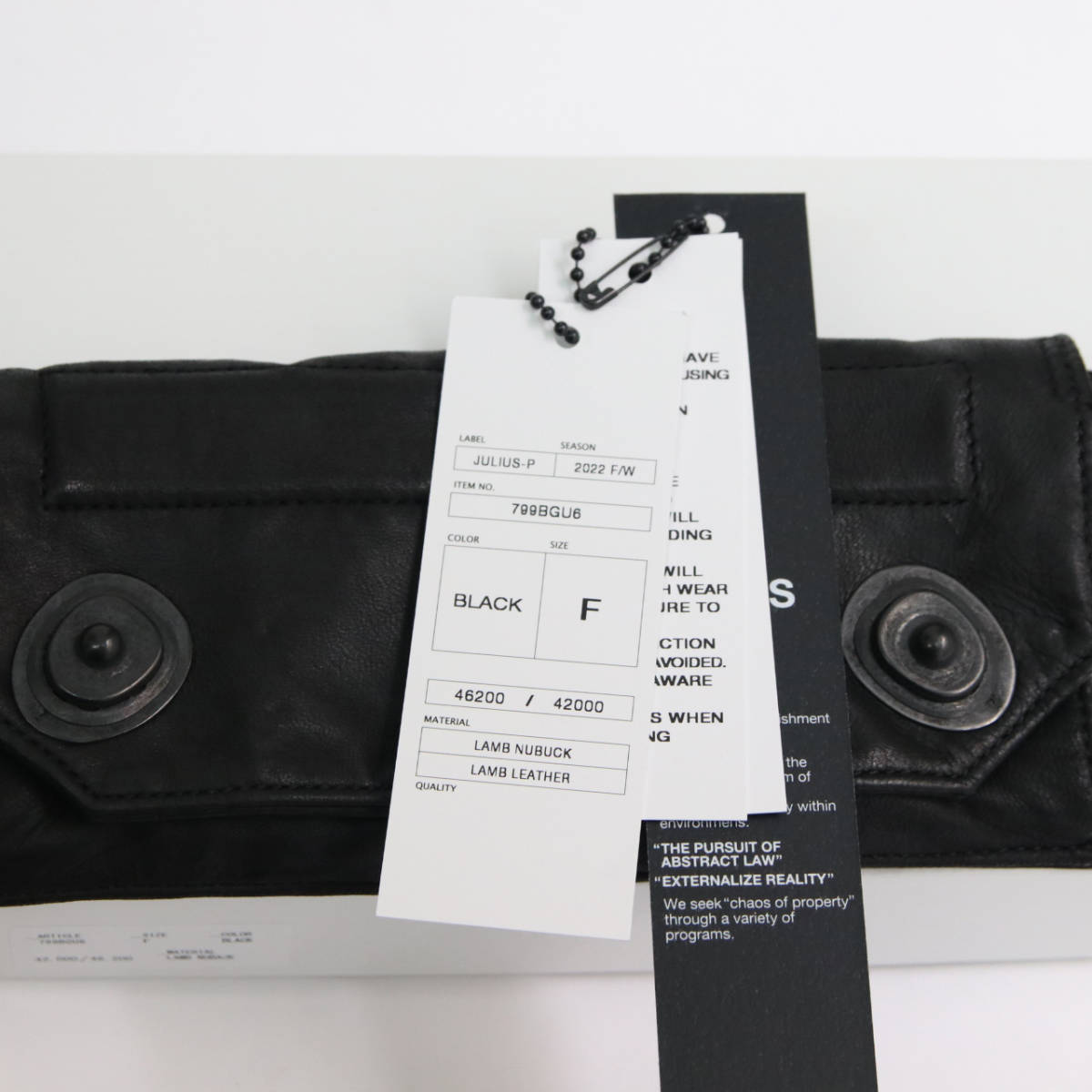 julius ユリウス　ガスマスク　財布　ウォレット　bk julius ユリウス ガスマスク 財布 ウォレット bk JULIUS レザーガス