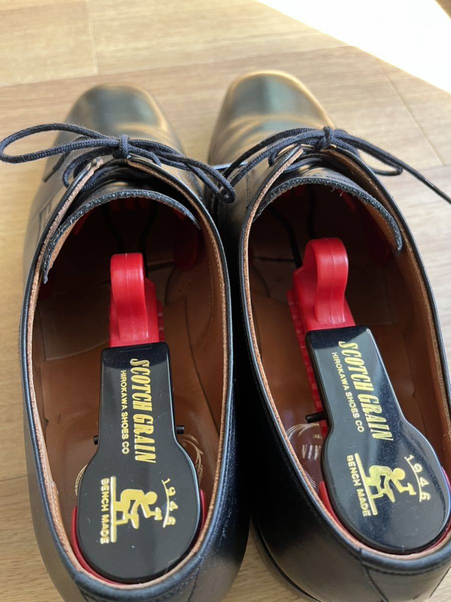 美品　スコッチグレイン　プレーントゥ　革靴　27cm　F-9051　ブラック　黒 スコッチグレイン F-9051 黒 革靴 - メルカリ