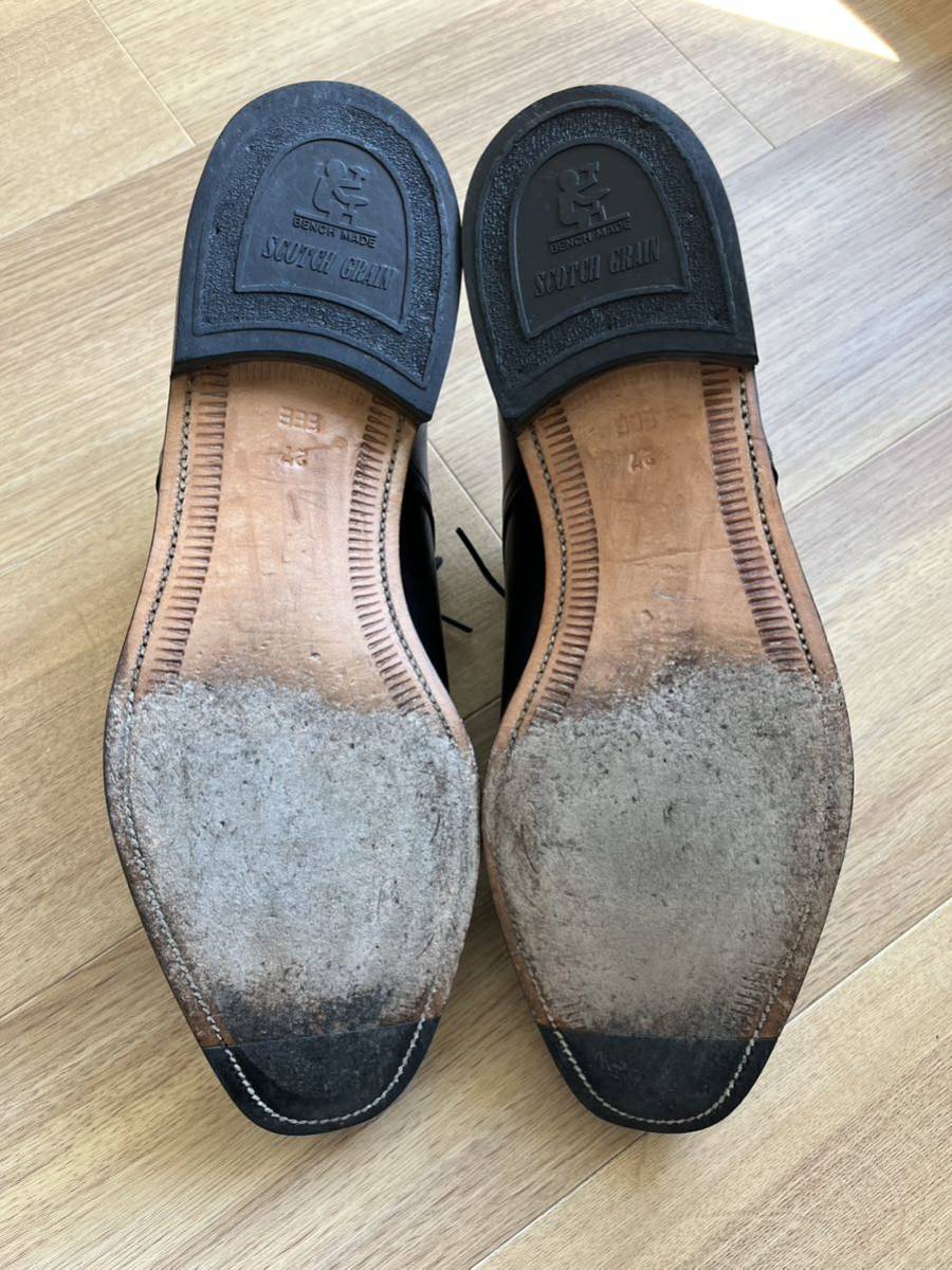 美品　スコッチグレイン　プレーントゥ　革靴　27cm　F-9051　ブラック　黒 美品】SCOTCH GRAIN スコッチグレイン 27cm F-9051 メンズ レザー