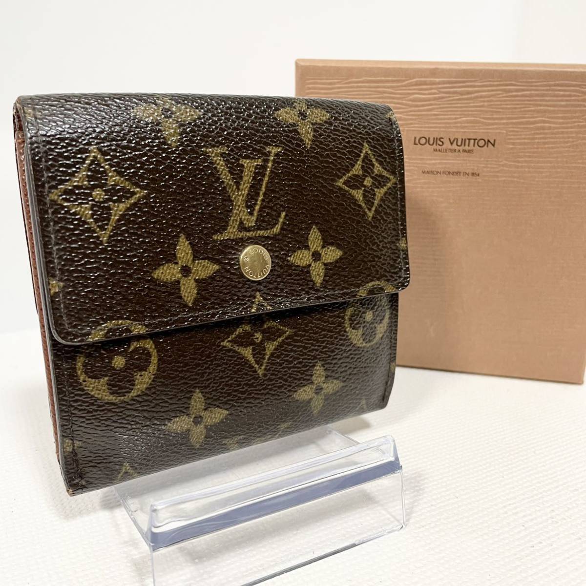 ☆1円〜☆LOUIS VUITTON ルイヴィトン モノグラム ポルトモネビエカルトクレディ 二つ折り財布 M61652 メンズ レディース Wホック