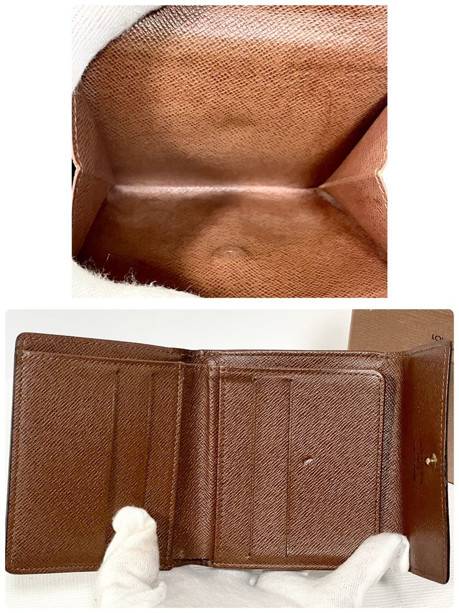 ☆1円〜☆LOUIS VUITTON ルイヴィトン モノグラム ポルトモネビエカルトクレディ 二つ折り財布 M61652 メンズ レディース Wホック