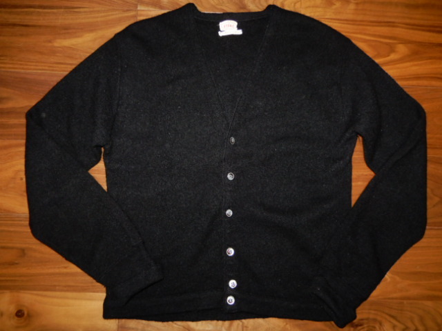 50s 60s ヴィンテージ CAMPUS アルパカ ニット XL 黒 モヘア 60s