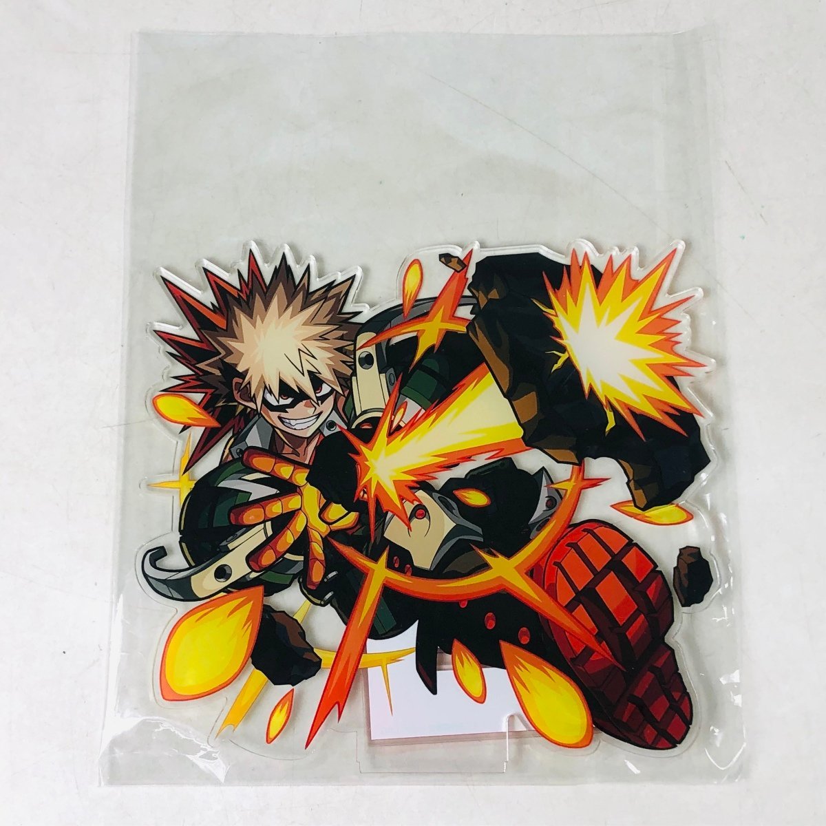 中古品 僕のヒーローアカデミア ×モンスターストライク BIGアクリルスタンド Plus Ultra!! 爆豪勝己
