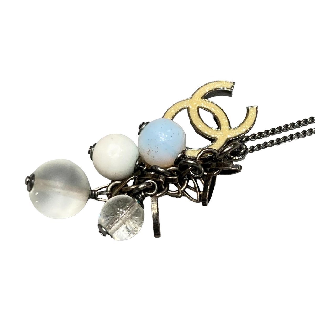 CHANEL シャネル ココマーク ストーン フェイクパール ネックレス 07A 