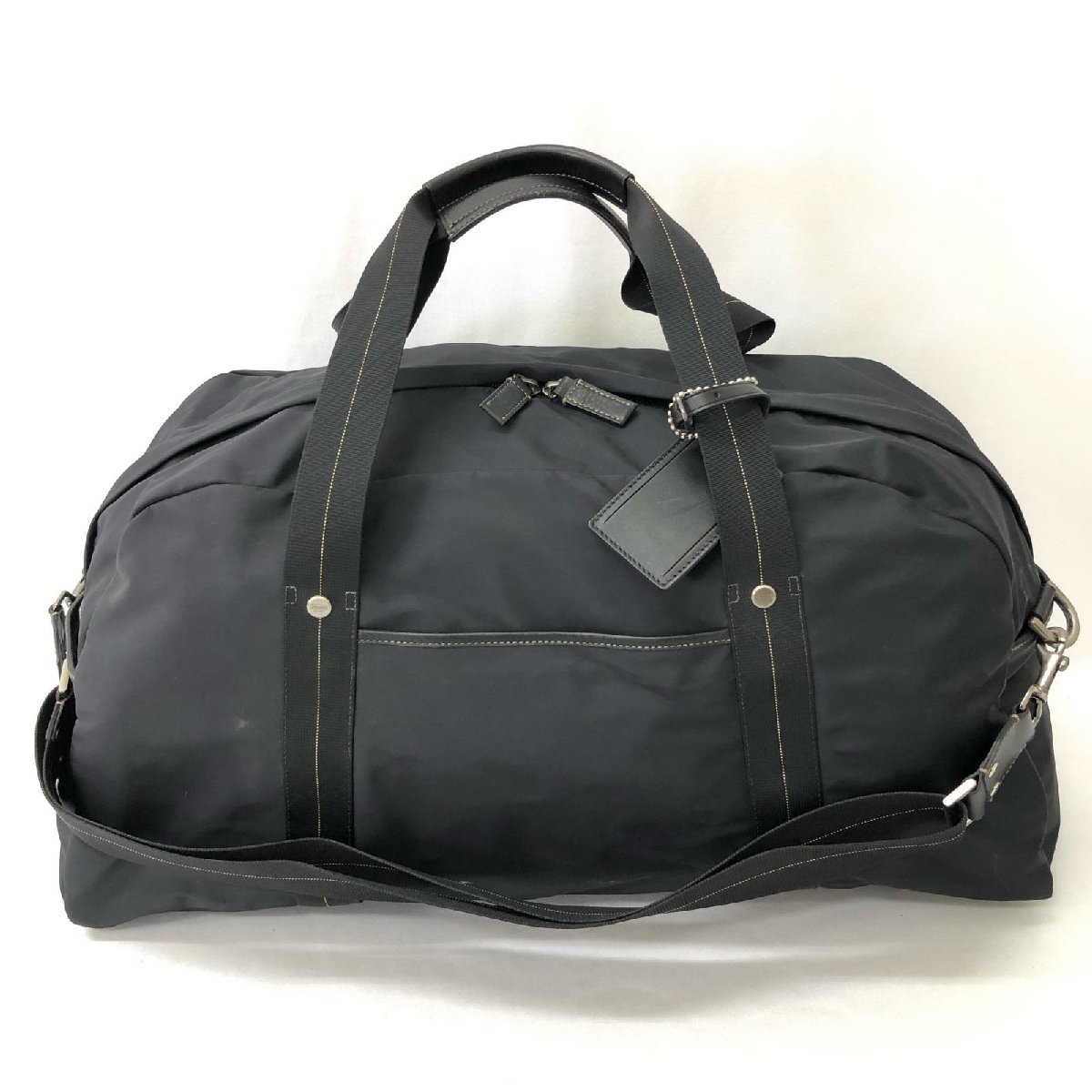 良品COACH コーチ ナイロン×レザー ボストンバッグ 大容量 旅行