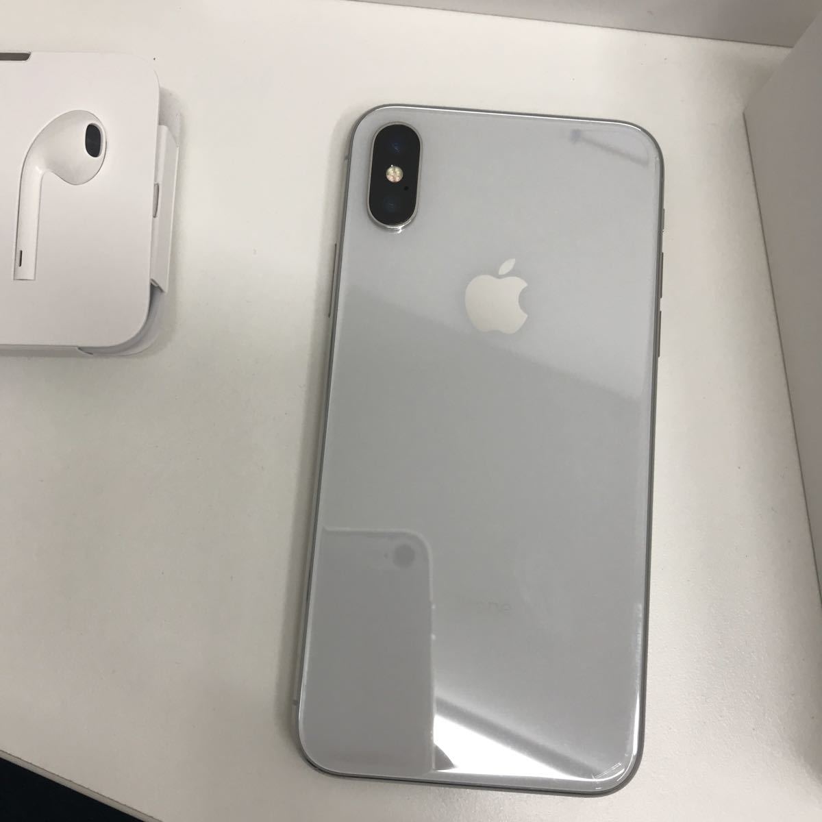 iPhone X 64GB シルバー ソフトバンク SIM無し リセット済み 64GB X