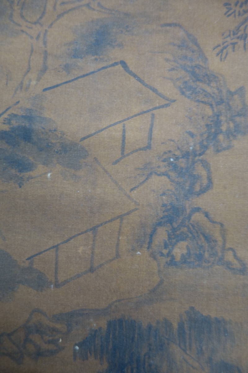 掛軸】〈董其昌〉 『山水図』（絹本肉筆）/ 中国画 人物図 山水図 花鳥