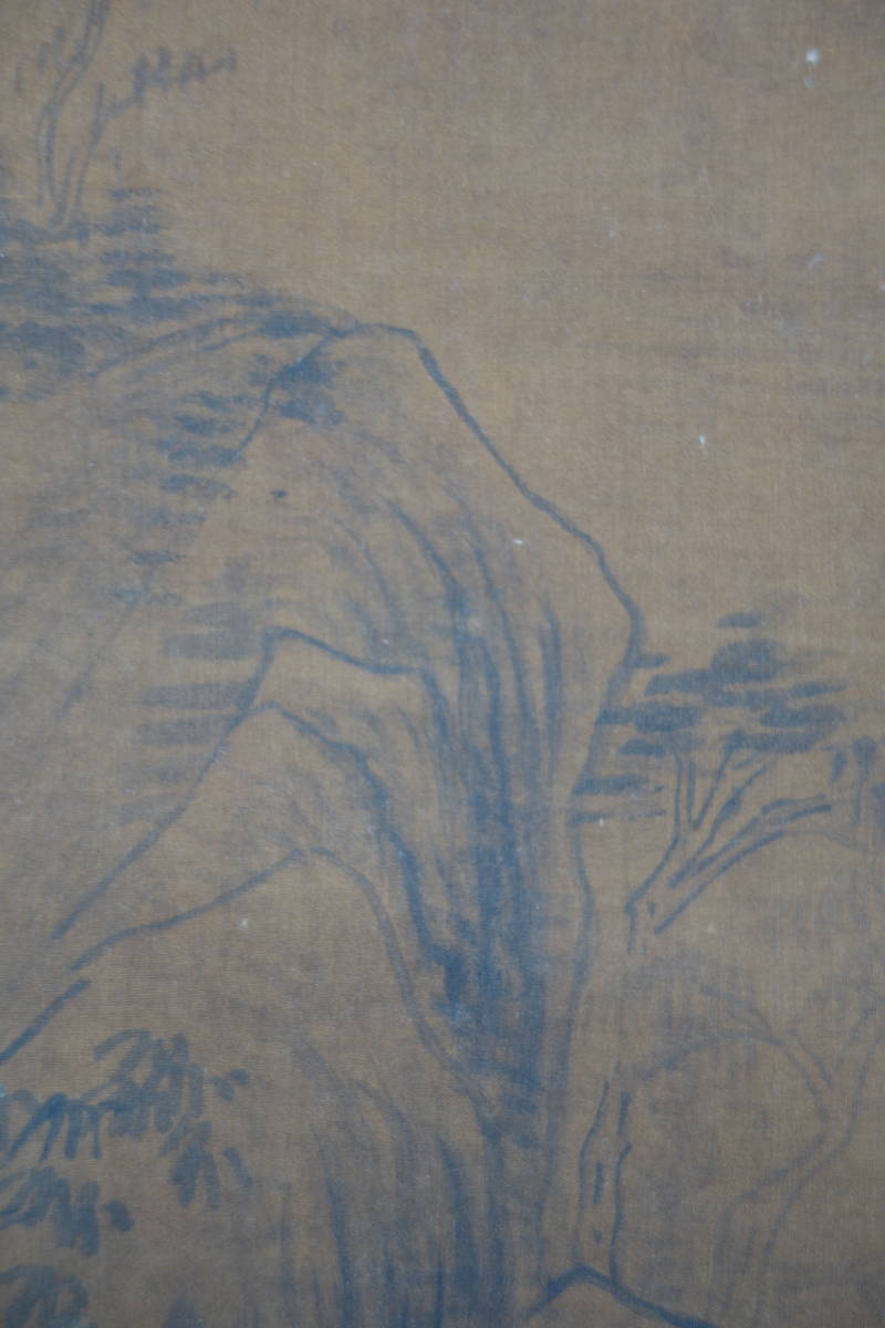 掛軸】〈董其昌〉 『山水図』（絹本肉筆）/ 中国画 人物図 山水図 花鳥