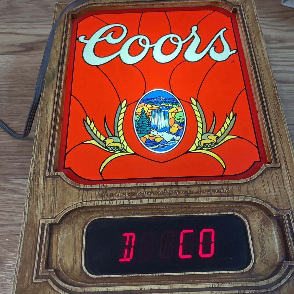 80s ヴィンテージ COORS クアーズ 電飾ライト サイン 看板 ビール 電光 