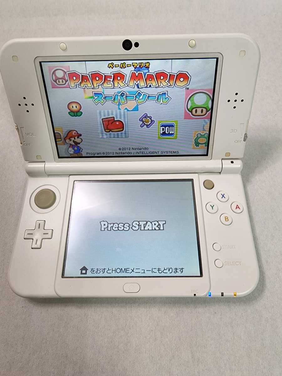 New ニンテンドー3DSLL本体 ホワイト ニンテンドー3DS カバー 電源  