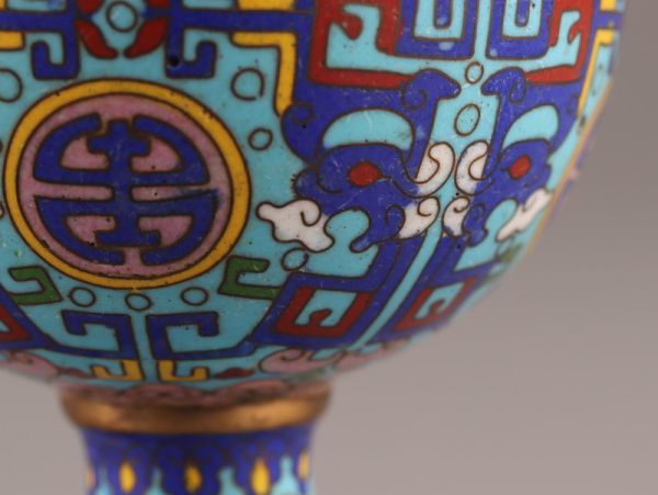 中国古玩 唐物 古七宝 七宝焼 花瓶 一対 細密細工 時代物 極上品 初だし品