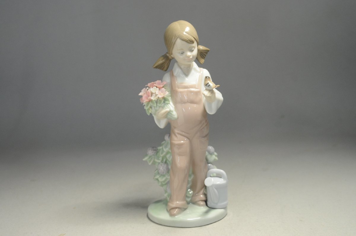 小鳥と話す少女 リヤドロ LLADRO フィギュリン 0 人形 スペイン製