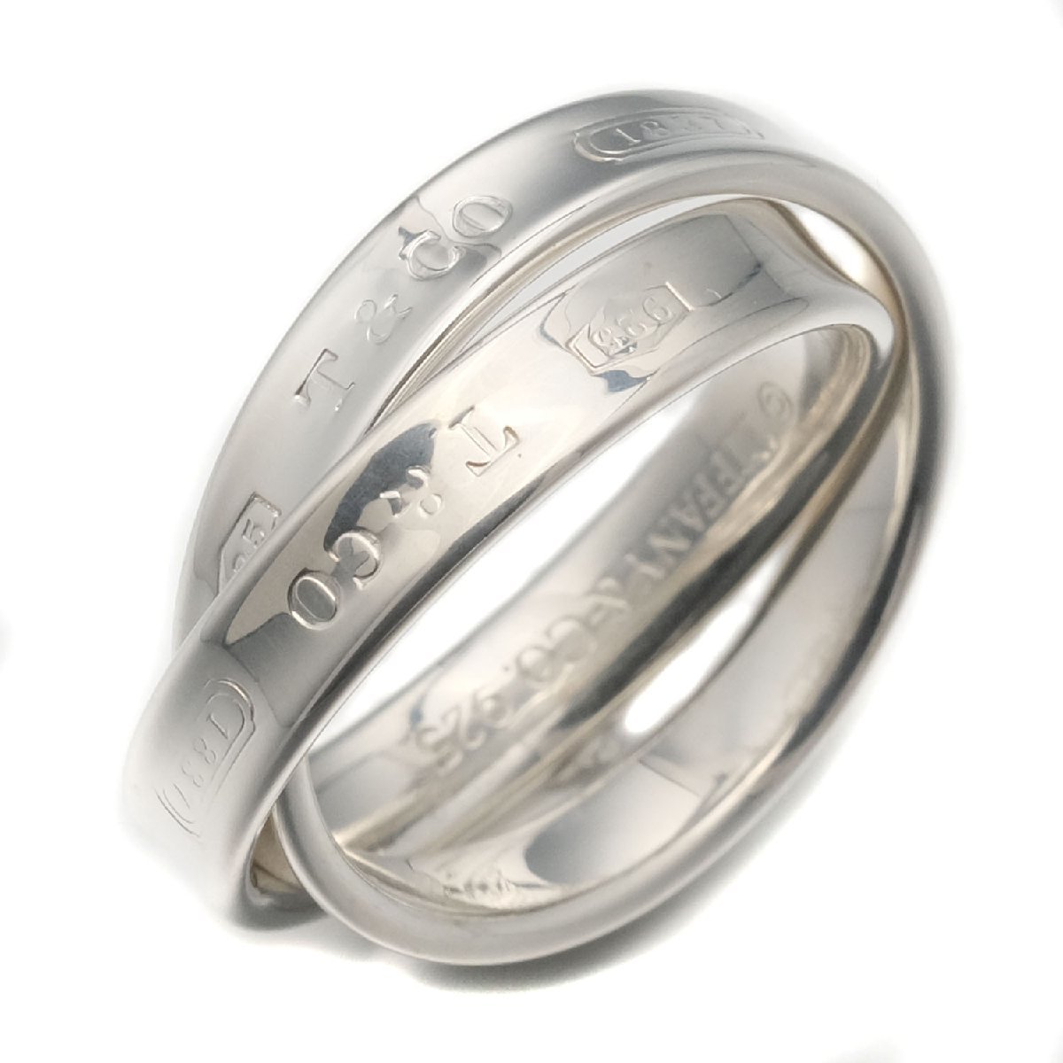 TIFFANY&Co. ティファニー 1837 インターロッキング リング・指輪 シルバー925 8号 レディース【I191522106】中古