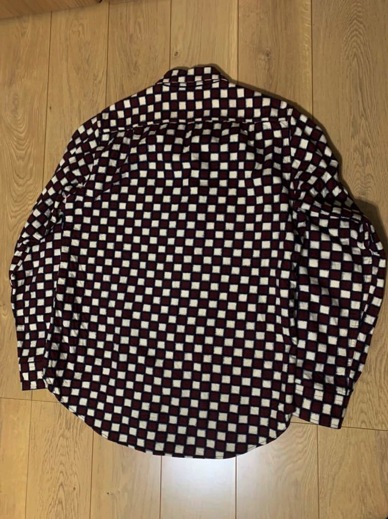 試着のみ 21AW timeworn clothing プリントフランネルシャツ チェック