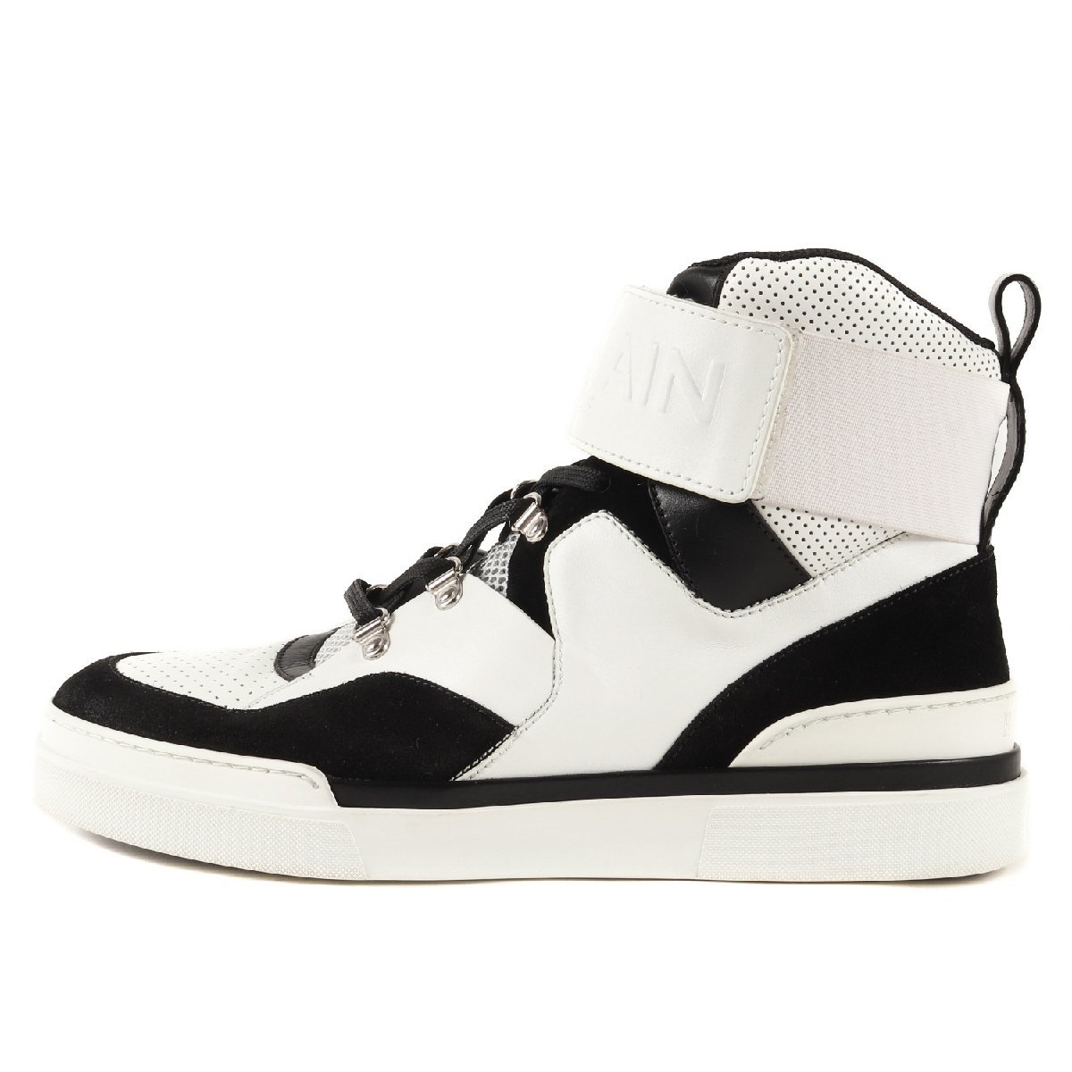 BALMAIN HOMME バルマンオム ロゴ アンクル ベルト ハイカット レザー 