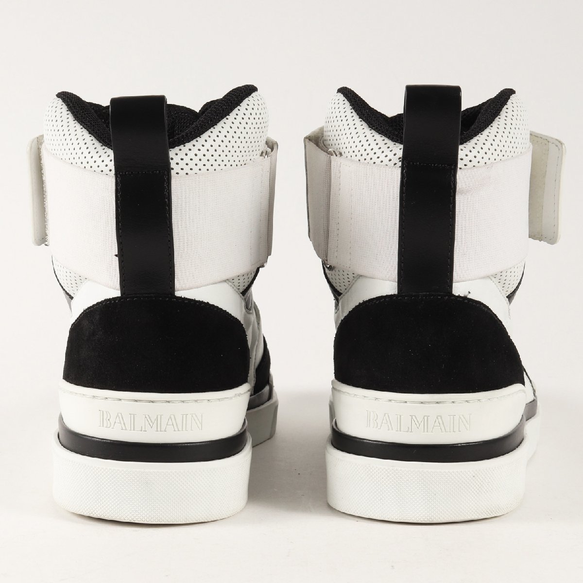 BALMAIN HOMME バルマンオム ロゴ アンクル ベルト ハイカット レザー 