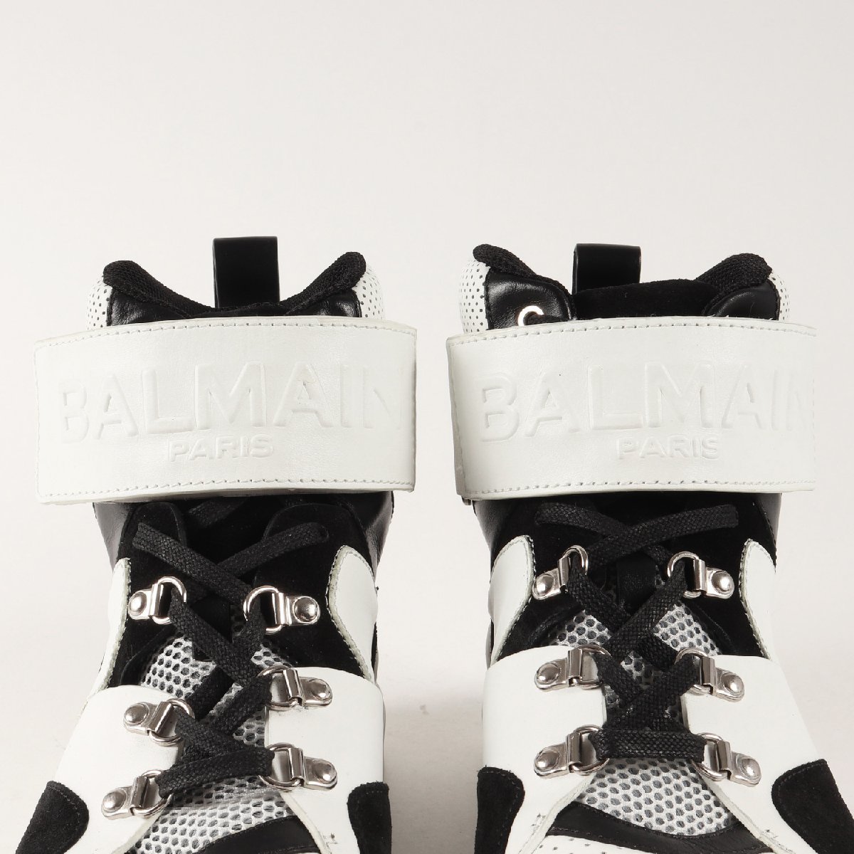 BALMAIN HOMME バルマンオム ロゴ アンクル ベルト ハイカット レザー 